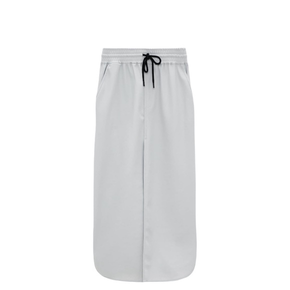 BNWT ZARA Gray Nylon Technical Drawstring Front
Slit Midi Skirt With Pockets S - Picture 4 of 7